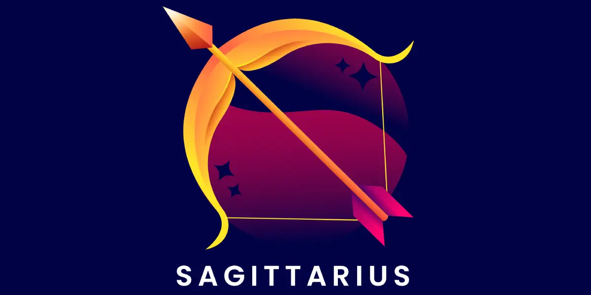 Dynamic portrayal of the Sagittarius zodiac sign with an archer drawing a bow, surrounded by fiery elements, reflecting optimism and exploration, key themes in Sagittarius's horoscope for 2025.