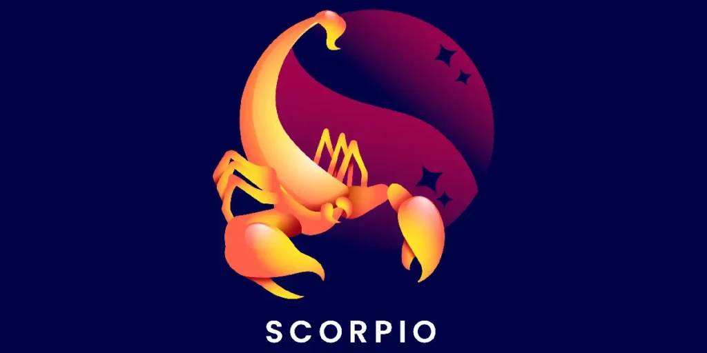 Bold and mysterious illustration of the Scorpio zodiac sign, featuring a scorpion with intricate details, representing passion and transformation, central themes for Scorpio's 2025 horoscope.